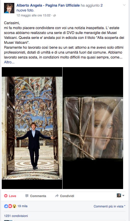 Alberto Angela annuncia il progetto Christo e i Musei Vaticani