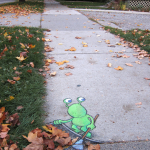 David Zinn chalk art sluggo