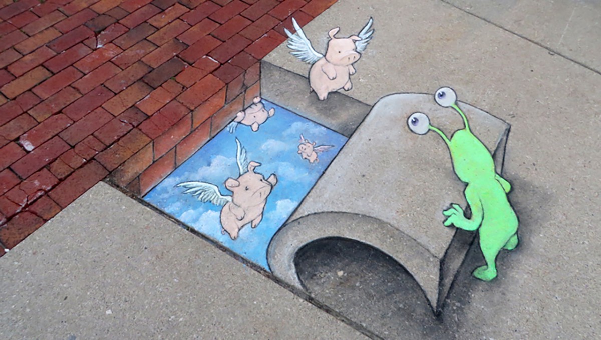 david zinn chalk art