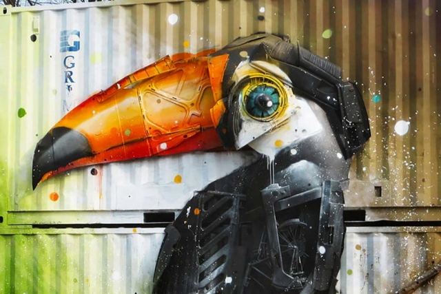 waste art bordalo II tucano