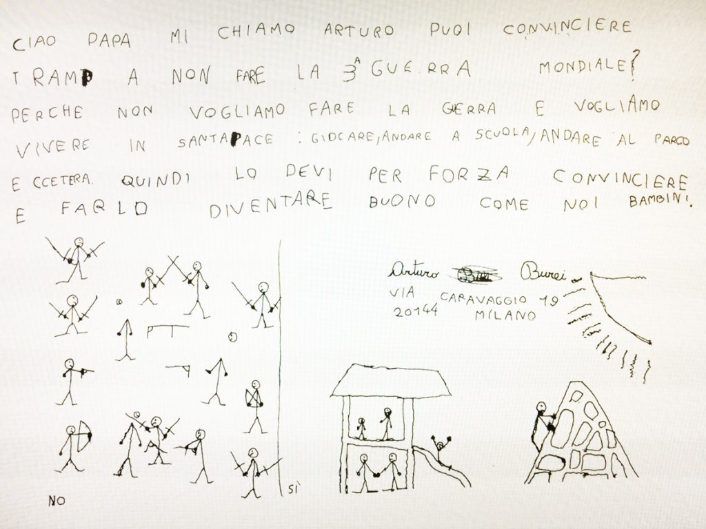 caro papa francesco ti regalo un disegno