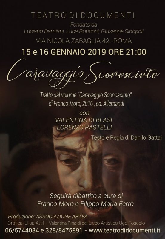 caravaggio sconosciuto teatro locandina